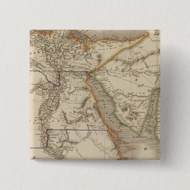 Egypt 16 2 inch square button (Front)
