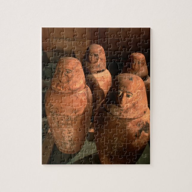 Egypt, 26th dynasty Canopic jars found in Abu Jigsaw Puzzle (Vertical)