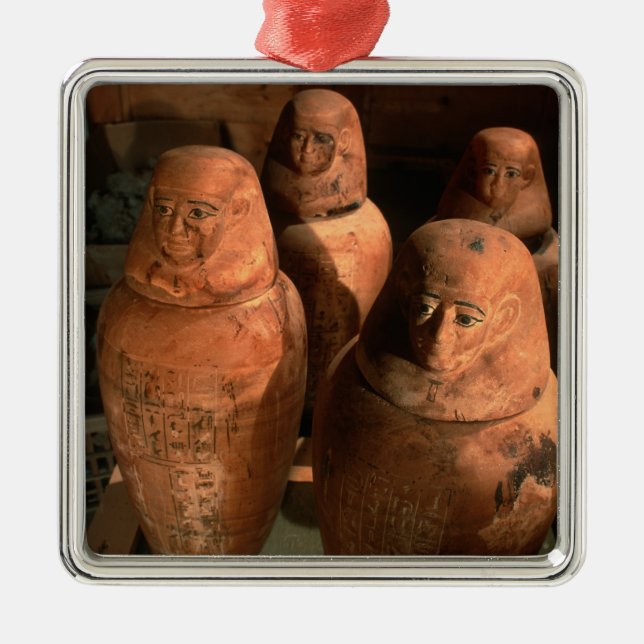 Egypt, 26th dynasty Canopic jars found in Abu Metal Ornament (Front)