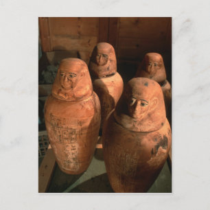 Egypt, 26th dynasty Canopic jars found in Abu Postcard
