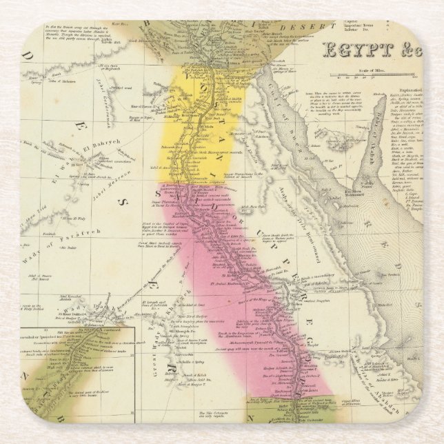 Egypt 6 square paper coaster (Front)