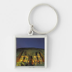 Egypt, Abu Simbel, Colossal figures of Ramesses Keychain