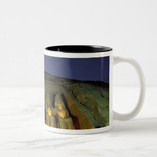 Egypt, Abu Simbel, Colossal figures of Ramesses Two-Tone Coffee Mug