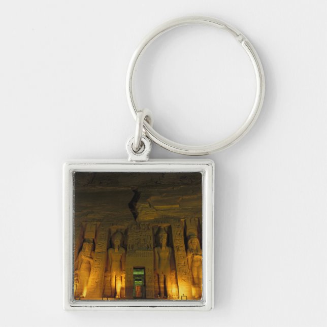 Egypt, Abu Simbel, Lighted facade of Small Keychain (Front)