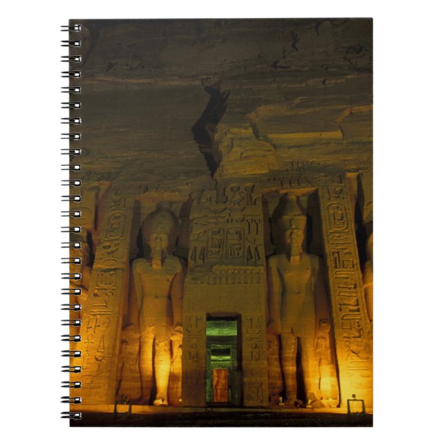 Egypt, Abu Simbel, Lighted facade of Small Notebook (Front)