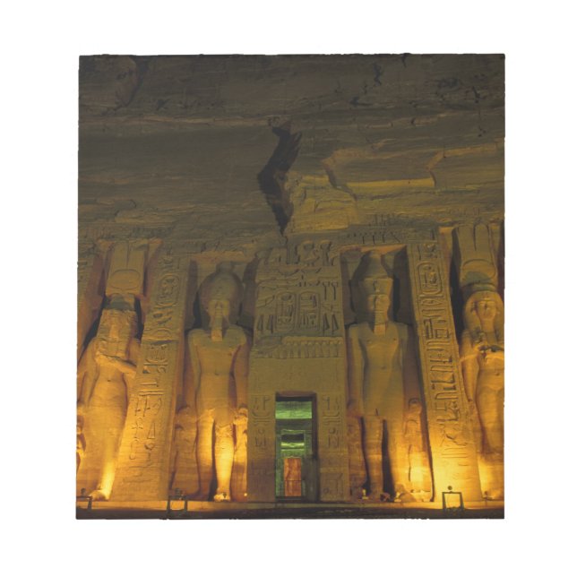 Egypt, Abu Simbel, Lighted facade of Small Notepad (Front)