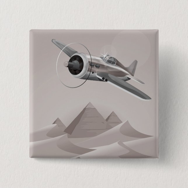 Egypt adventure 2 inch square button (Front)