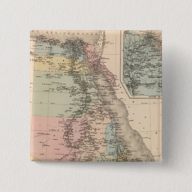 Egypt and Abyssinia 2 Inch Square Button (Front)