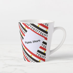 Egypt and Egyptian Flag Tiled Personalized  Latte Mug