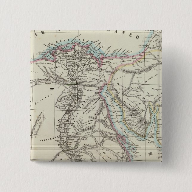 Egypt and Saudi Arabia 2 Inch Square Button (Front)