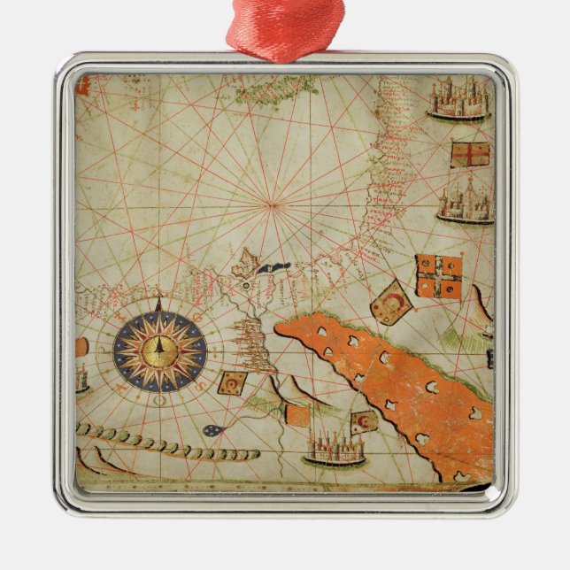 Egypt and the Red Sea Metal Ornament (Front)