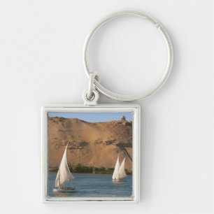 Egypt, Aswan, Nile River, Felucca sailboats, Keychain