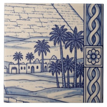 Egypt Azulejo Mural Tile 4 of 6 Middle Right