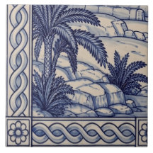 Egypt Azulejo Mural Tile 5 of 6 Bottom Left