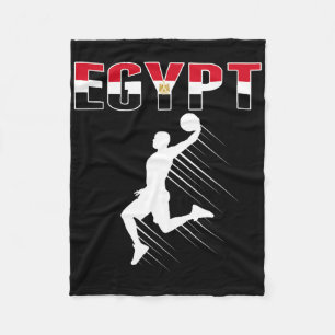 Egypt Bysketbyll Fans Jersey - Egyptian Flag Slam Fleece Blanket