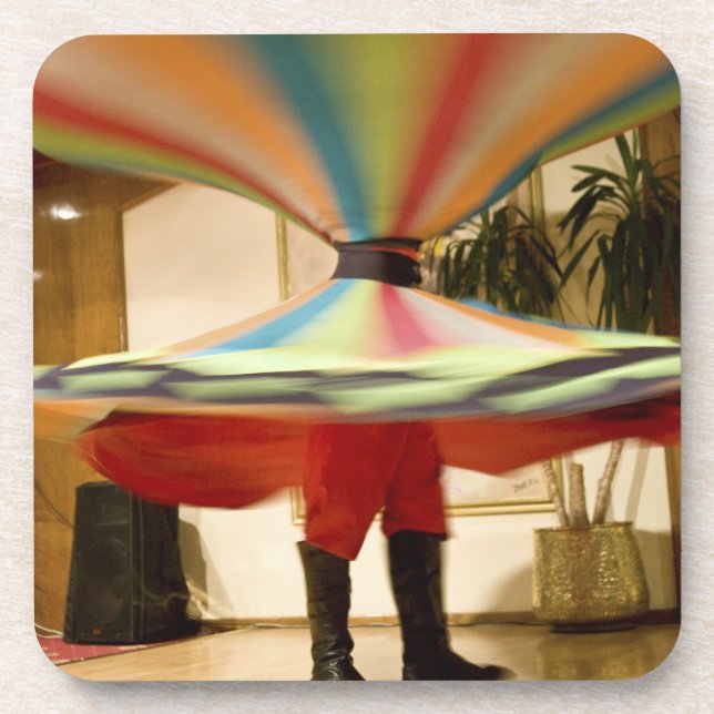 Egypt, Cairo. Whirling dervish dazzling GCT Coaster (Front)