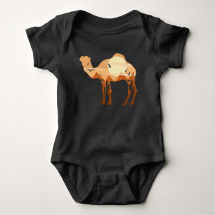 Egypt Camel Pyramids Desert Sunset Baby Bodysuit