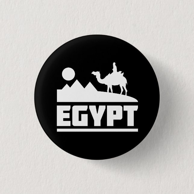Egypt Camel Silhouette 1 Inch Round Button (Front)