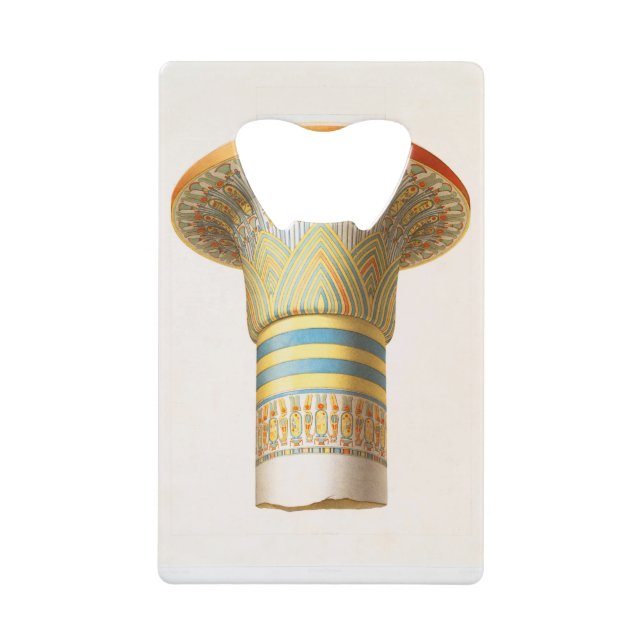 Egypt Column of the Hypostyle hall of Karnak Credit Card Bottle Opener (Front)