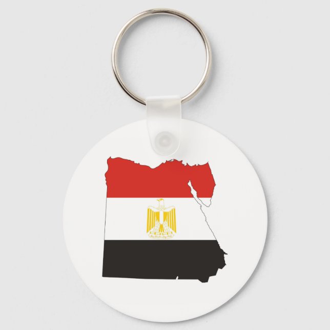 egypt country flag map keychain (Front)