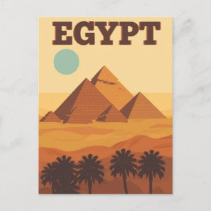 Egypt Desert Pyramids Postcard