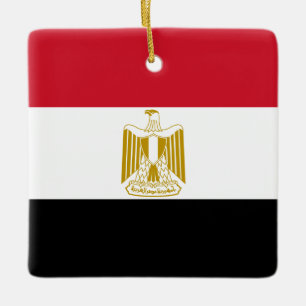 Egypt (Egyptian) Flag Ceramic Ornament