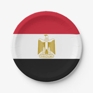 Egypt (Egyptian) Flag Paper Plate