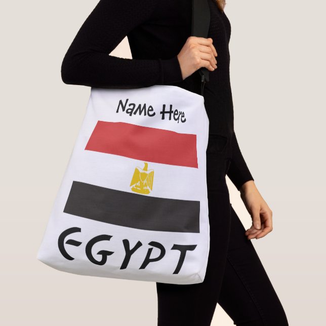 Egypt Egyptian Flag Personalized  Crossbody Bag (Close Up)