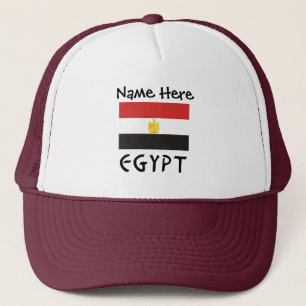 Egypt Egyptian Flag Personalized Name Trucker Hat