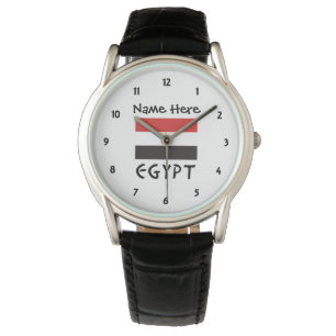 Egypt Egyptian Flag Personalized  Watch