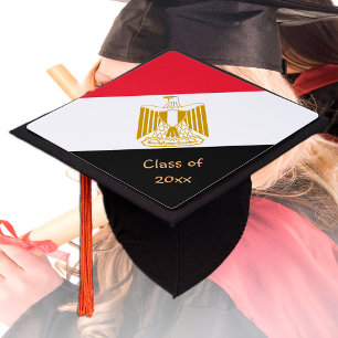Egypt & Egyptian Flag - Students / University Graduation Cap Topper