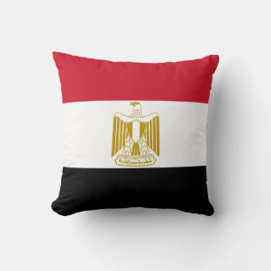 Egypt (Egyptian) Flag Throw Pillow