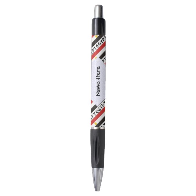 Egypt Egyptian Flag Tiled Personalized Name Pen (Front Vertical)