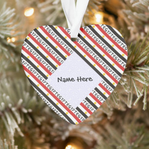Egypt Egyptian Flag Tiled Personalized Ornament