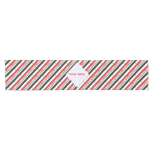 Egypt Egyptian Flag Tiled Red Personalized  Short  Table Runner