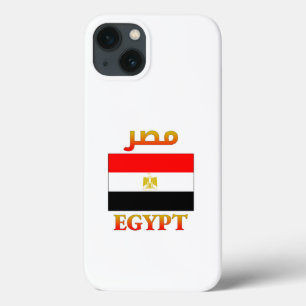 Egypt Flag مصر Arabic & English WordArt iPhone 13 Case