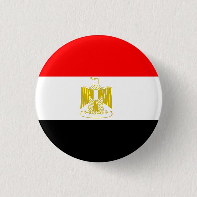 EGYPT FLAG 1 INCH ROUND BUTTON (Front)