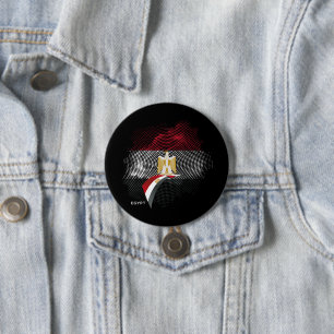 Egypt flag 3 inch round button
