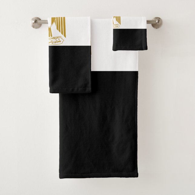 Egypt flag bath towel set (Insitu)