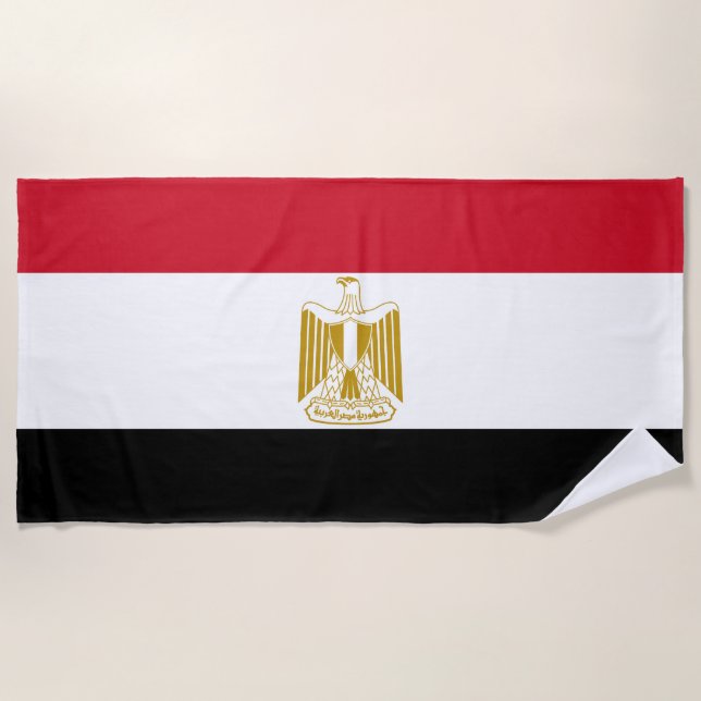 Egypt Flag Beach Towel (Front)