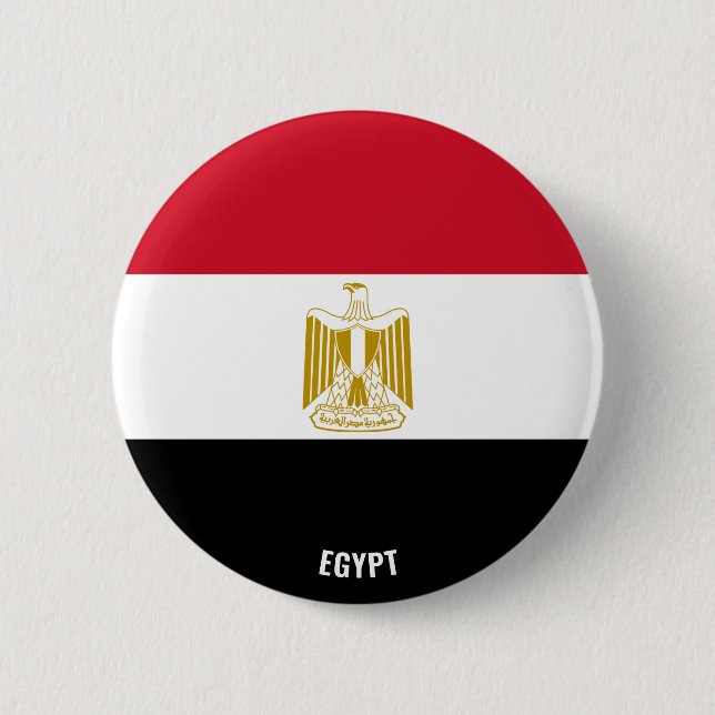 Egypt Flag Charming Patriotic 2 Inch Round Button (Front)