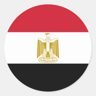 Egypt Flag Classic Round Sticker