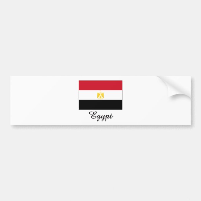 Egypt Flag Design Bumper Sticker (Front)