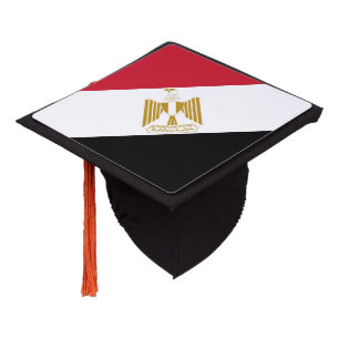 Egypt flag graduation cap topper