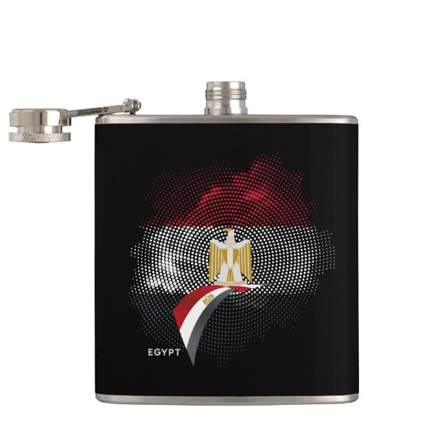 Egypt flag hip flask (Opened)