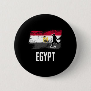 Egypt Flag Jersey Egyptian Soccer Team Egyptian _1 2 Inch Round Button