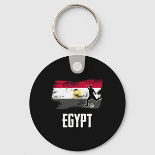 Egypt Flag Jersey Egyptian Soccer Team Egyptian _1 Keychain