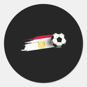 Egypt Flag Jersey Egyptian Soccer Team Egyptian  Classic Round Sticker