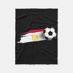 Egypt Flag Jersey Egyptian Soccer Team Egyptian Fleece Blanket