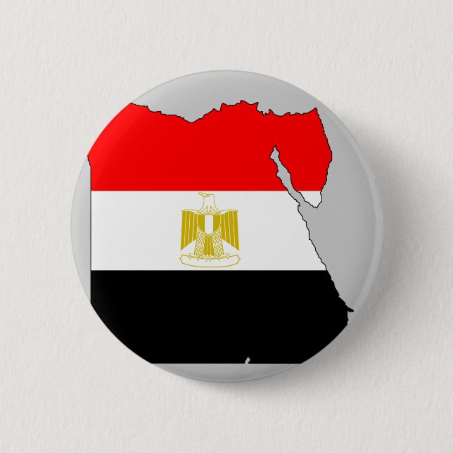Egypt flag map 2 inch round button (Front)